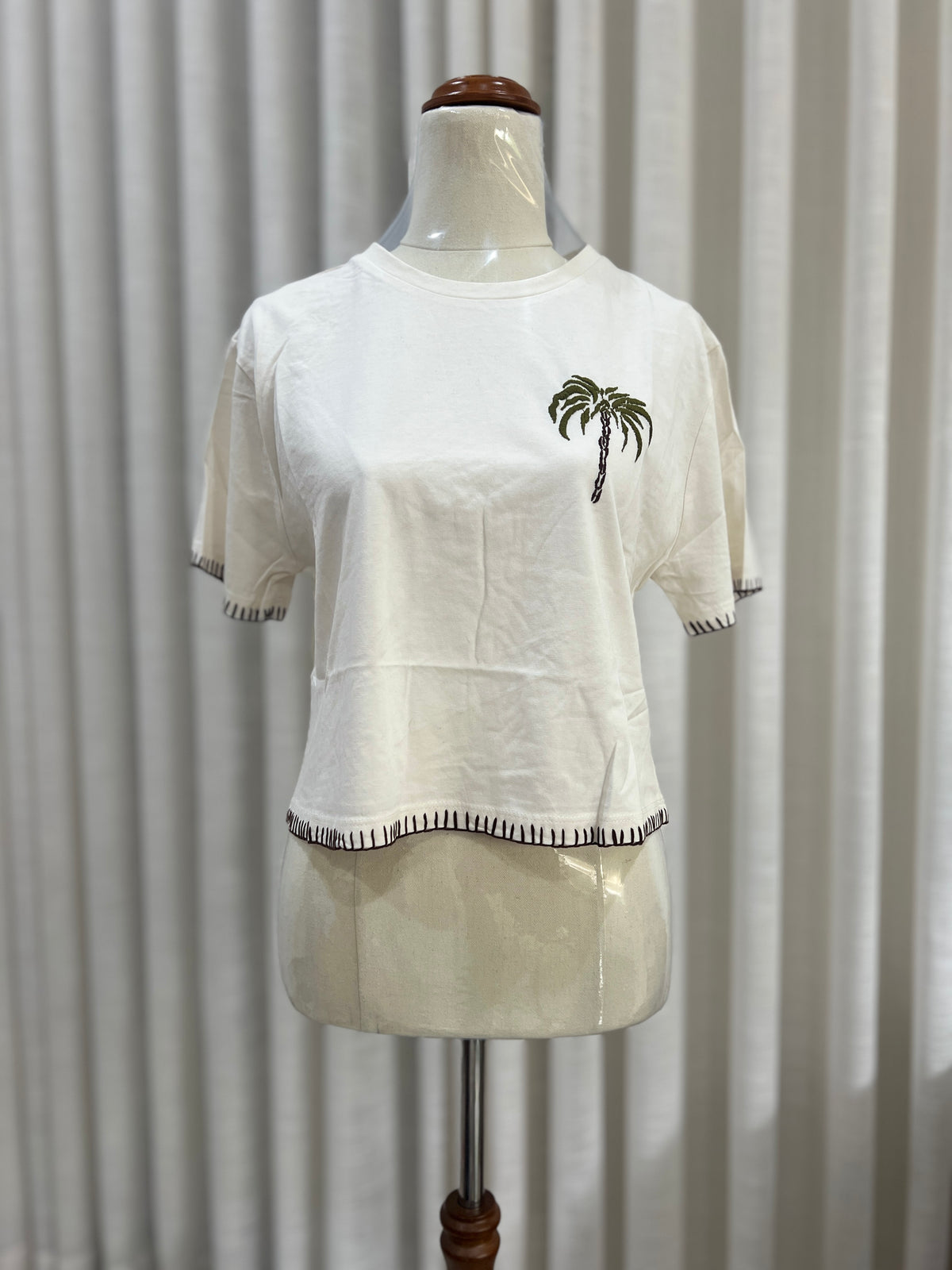white crop top