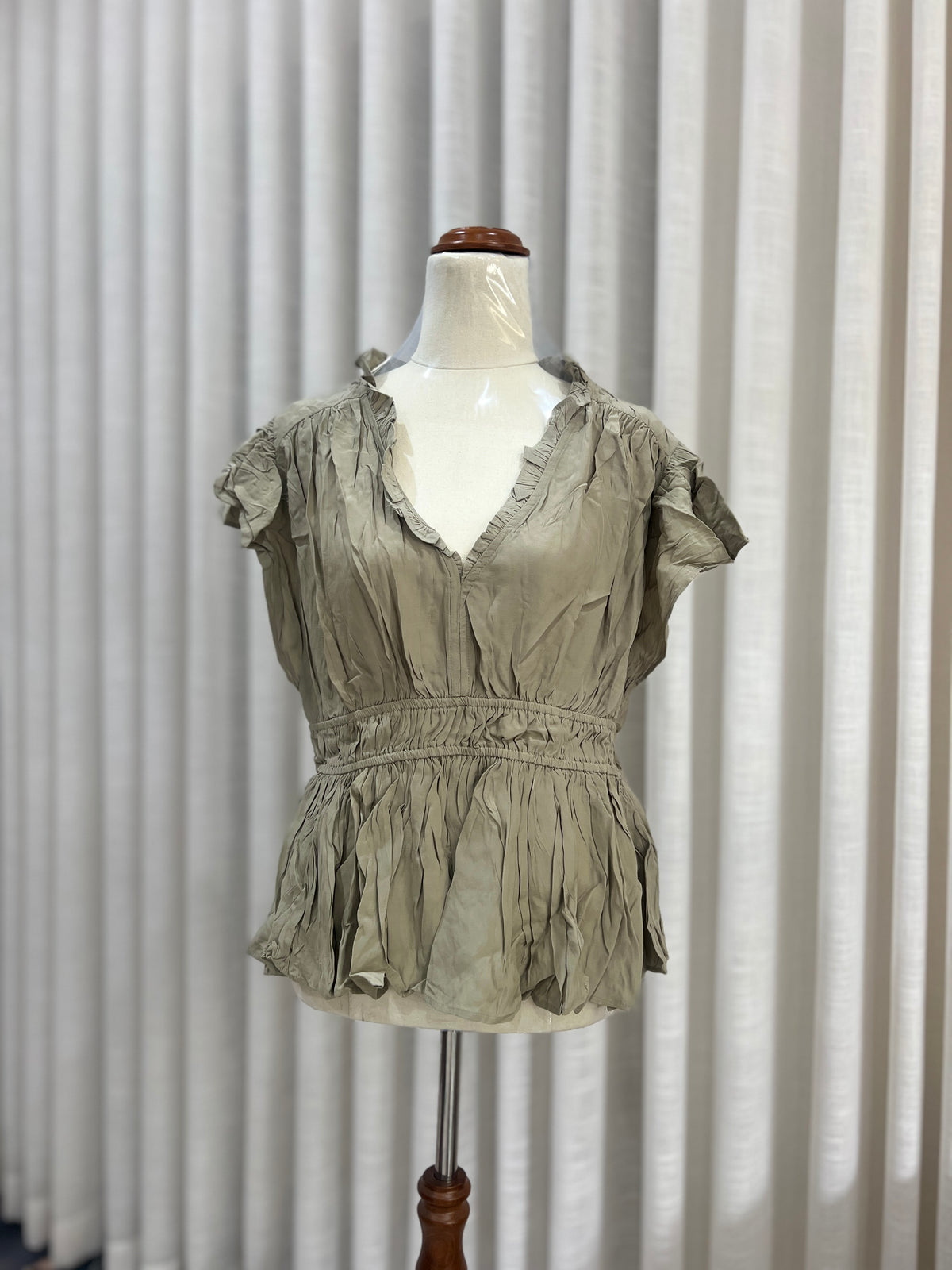short sleeve green top