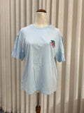 light blue t-shirt
