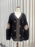 black embroided top