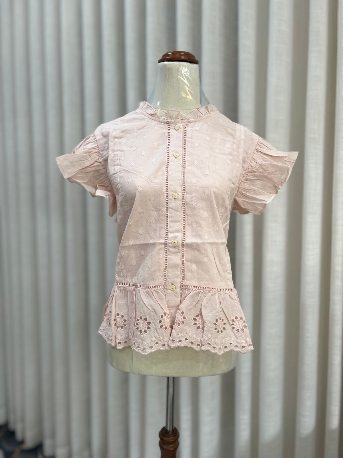 Short sleeve peach top