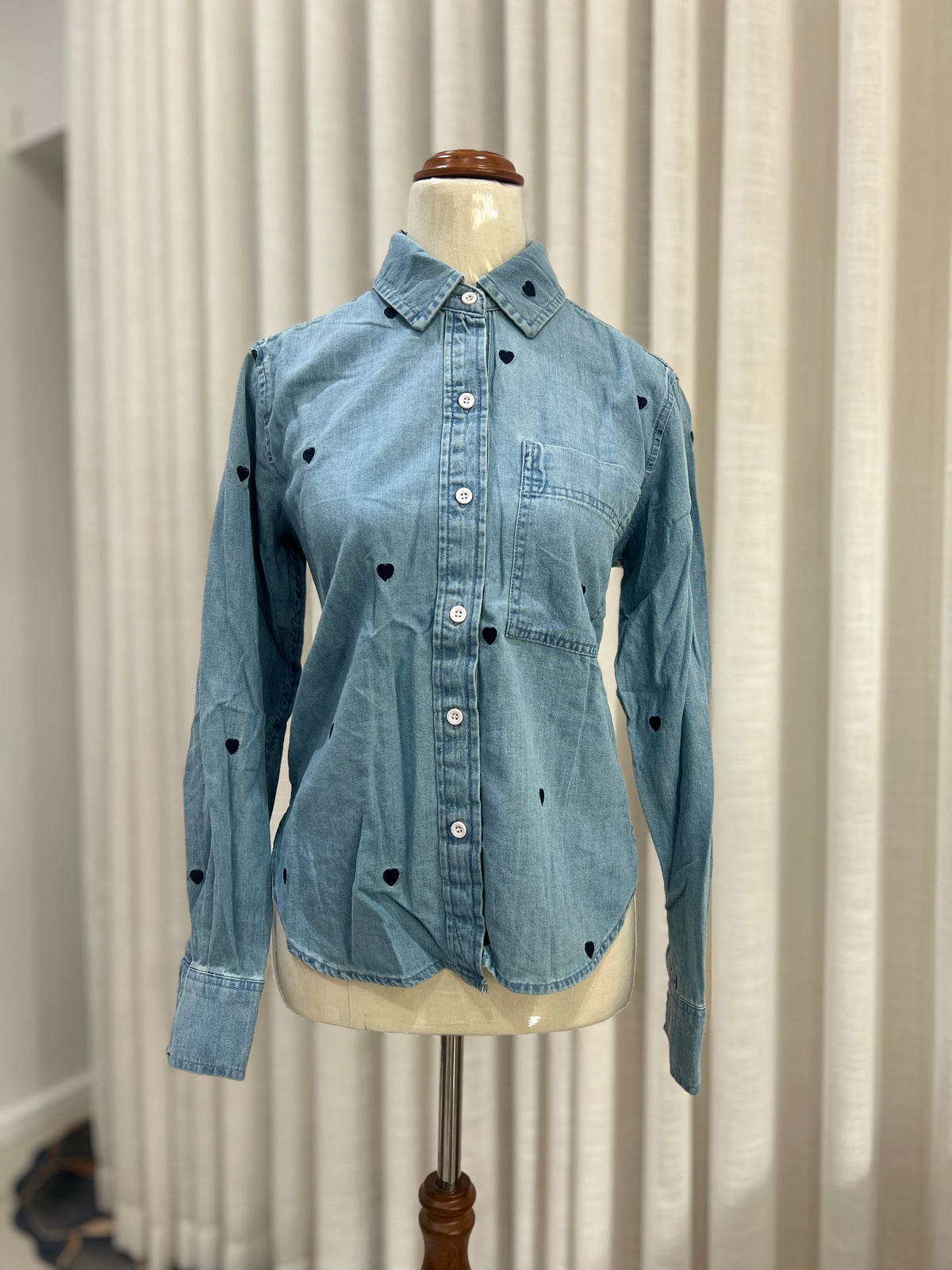 Blue denim shirt